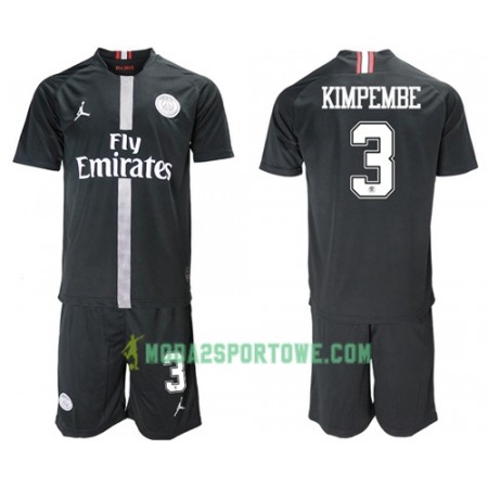 Koszulka Paris Saint-Germain Kimpembe 3 Jodan Czarny Dziecięcy Trzeci Stroje Piłkarskie 2018/19 Krótki Rękaw